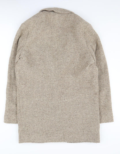 Womens UK Size 10 Miss Selfridge Beige Pea Coat