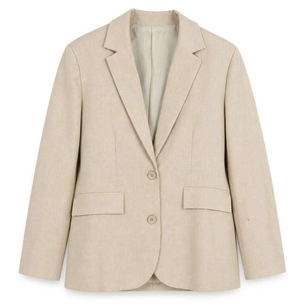 Womens UK Size 8 PRETTYLITTLETHING Regular Beige Blazer