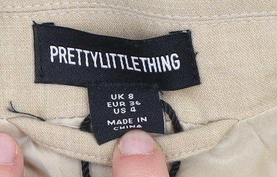 PrettyLittleThing Beige Women's Blazer Jacket Size 8