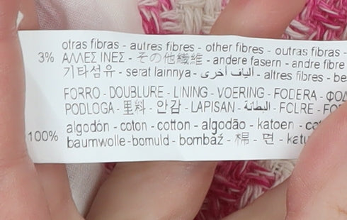 Zara Women's Pink Houndstooth Cropped Blazer Size 10