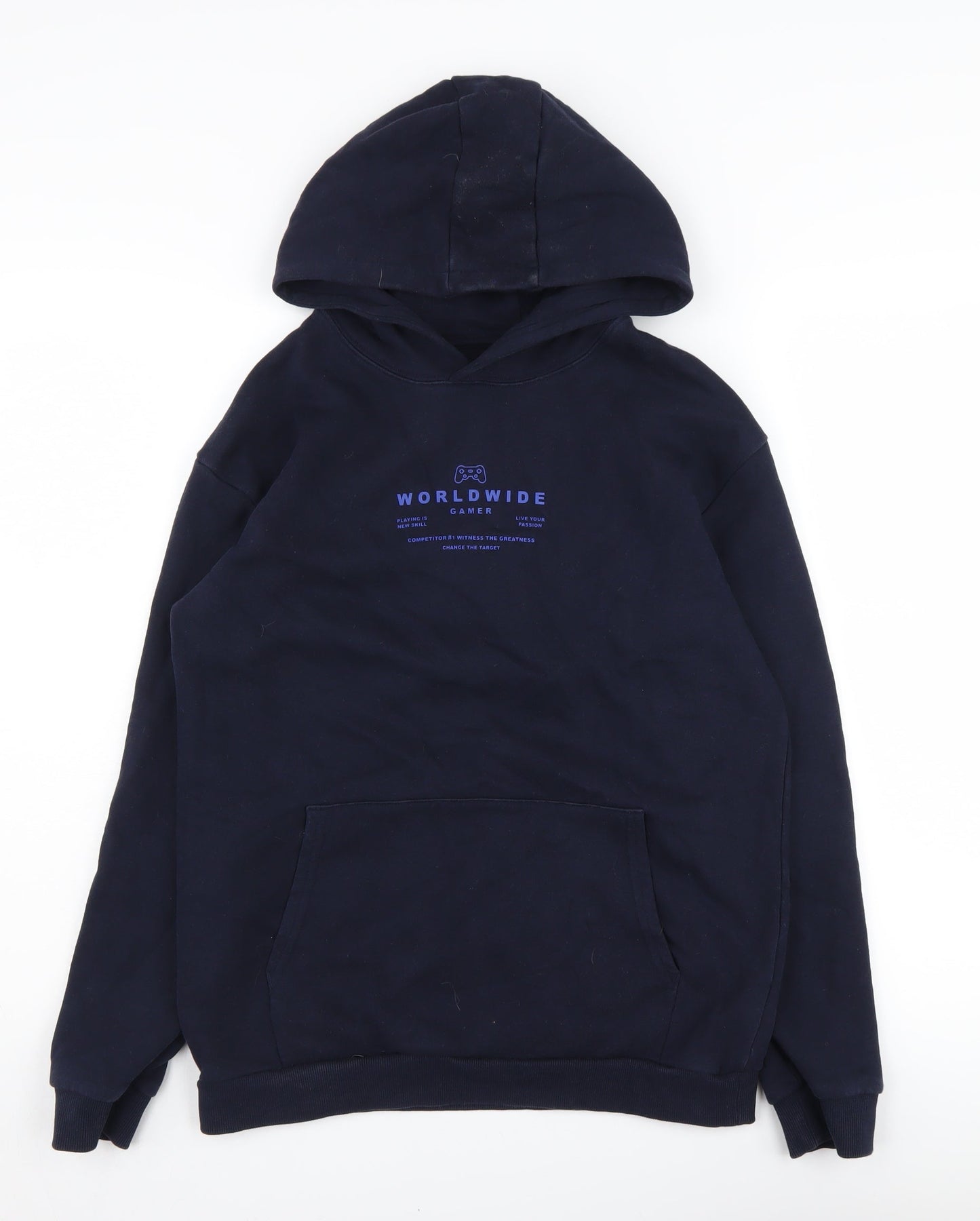 Marks and Spencer Boys Blue Pullover Hoodie 13-14 Years