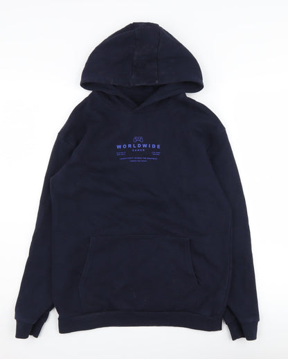 Marks and Spencer Boys Blue Pullover Hoodie 13-14 Years