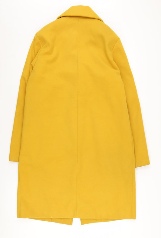 New Look Yellow Women's Overcoat Size 10, Regular Fit