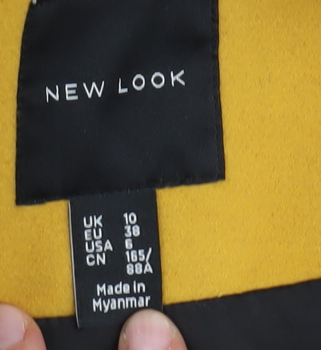New Look Yellow Women's Overcoat Size 10, Regular Fit