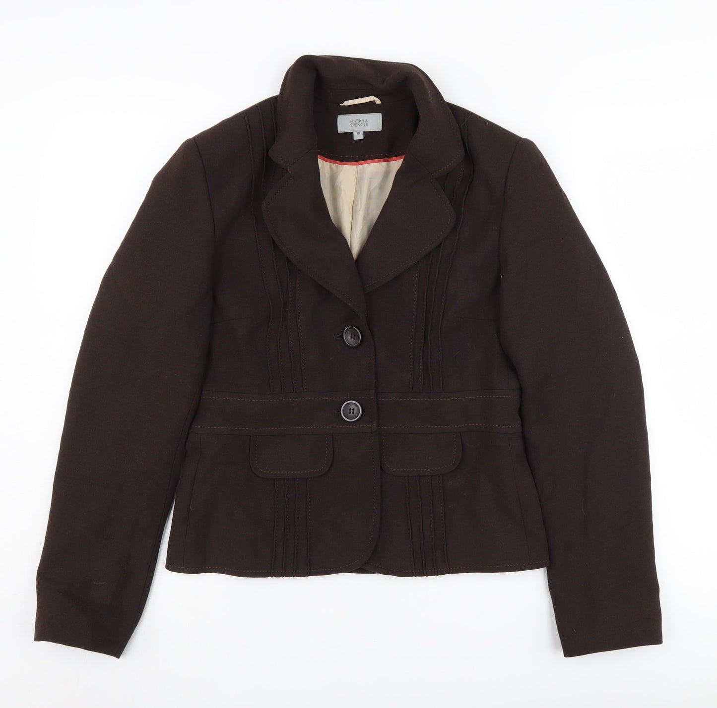 Marks and Spencer Women's Brown Suit Jacket Size 10