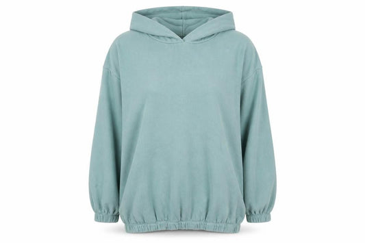 Front view of ASOS Design Women's Green Hoodie, size L, Casual