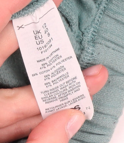 Womens UK Size 12 ASOS Green Pullover Hoodie