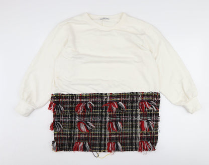 Womens UK Size 10 Zara White Tunic Tunic