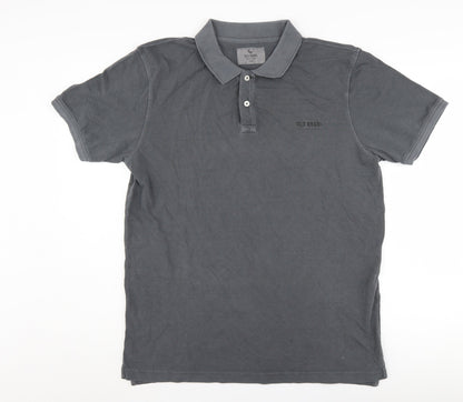 Old Khaki Men's Grey Large Polo Shirt, Cotton, Short Sleeve