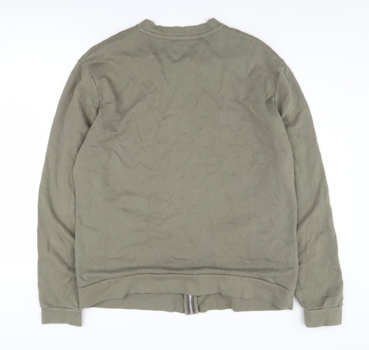 Mens UK Size L ASOS Green Full Zip Sweatshirt