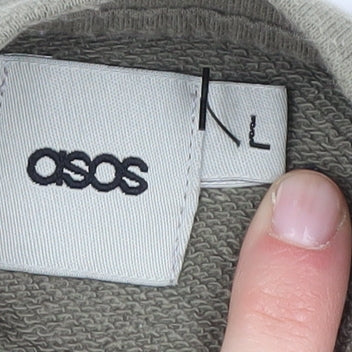 Mens UK Size L ASOS Green Full Zip Sweatshirt
