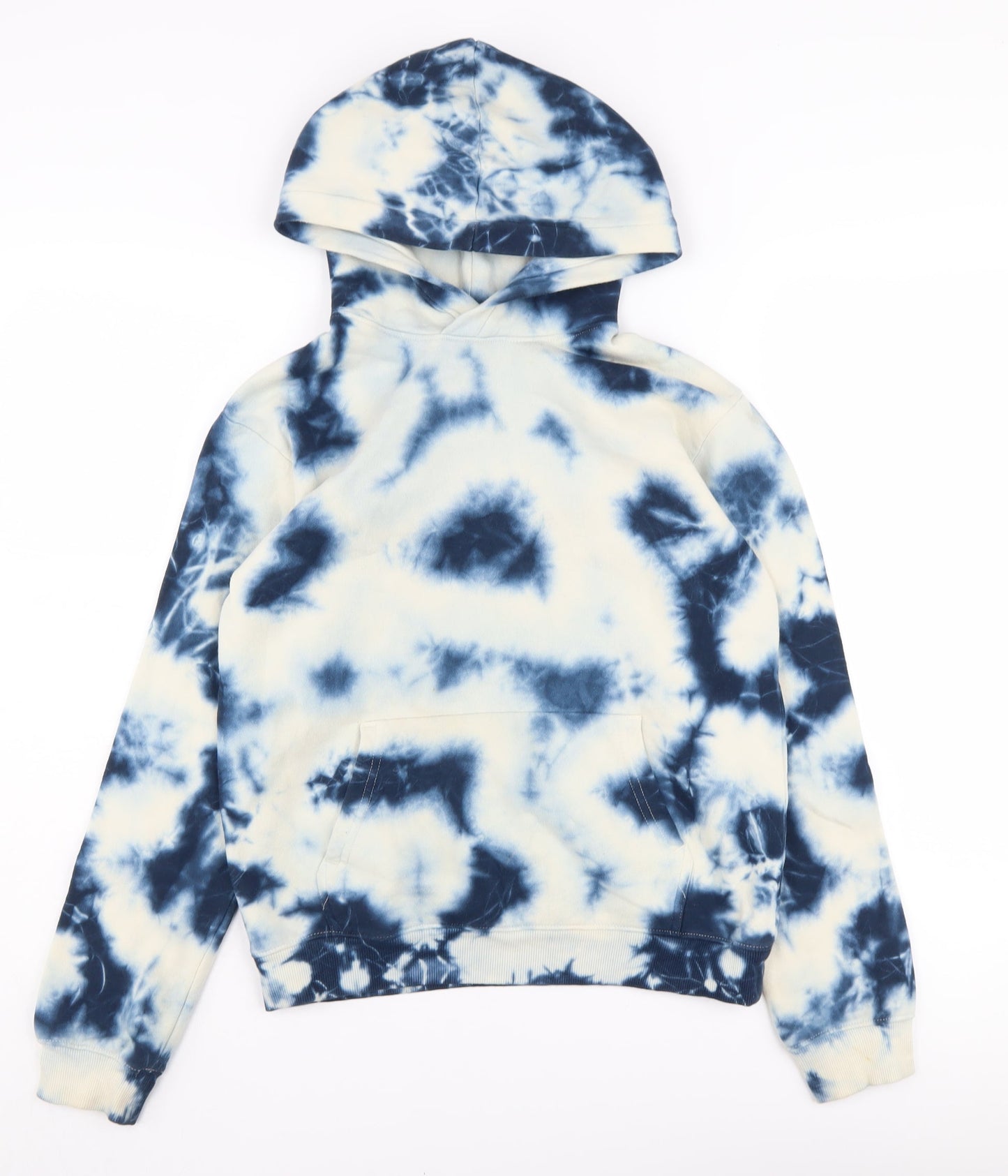 H&M Boys Blue Tie-Dye Hoodie, 18-20 Years, Pullover Style