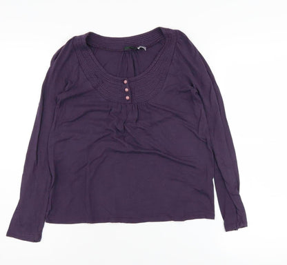 Womens UK Size 8 La Redoute Purple Basic Blouse