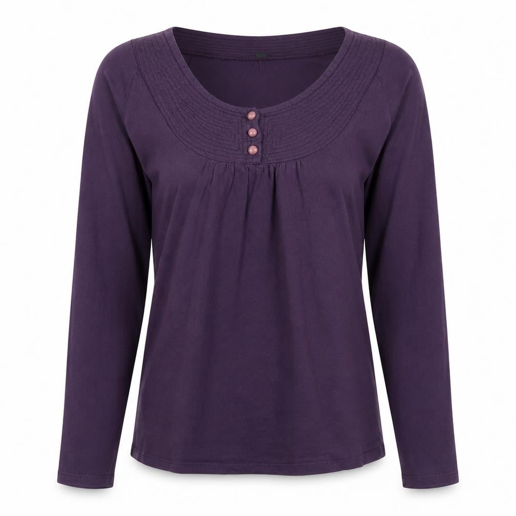 Womens UK Size 8 La Redoute Purple Basic Blouse