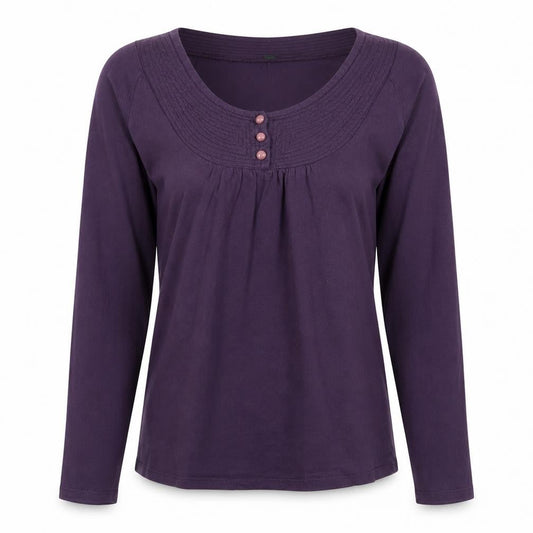 Womens UK Size 8 La Redoute Purple Basic Blouse