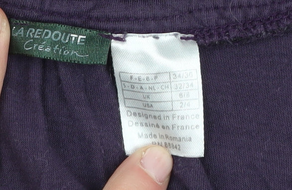 Womens UK Size 8 La Redoute Purple Basic Blouse