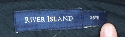 River Island Men's Black Dress Trousers - Size 36