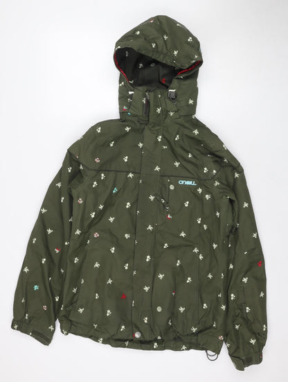 O'Neill Women's Green Parka Jacket Size 12 - Casual Outdoor Wear