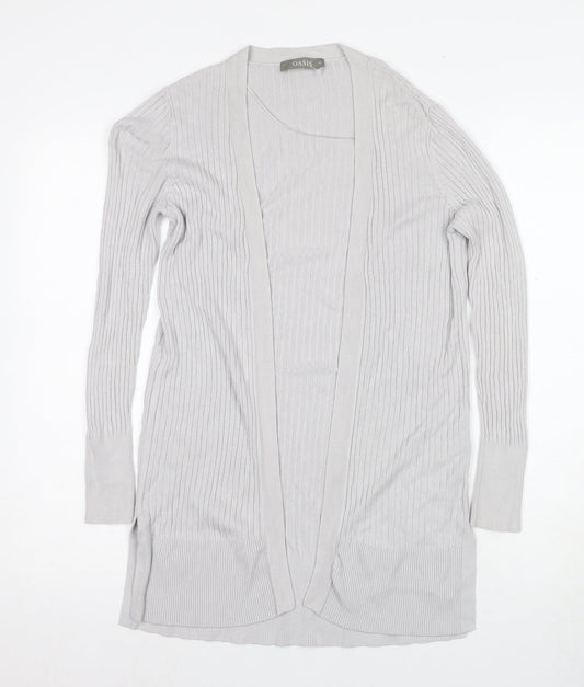 Oasis Women's Grey Cardigan XS Knit Long Sleeve