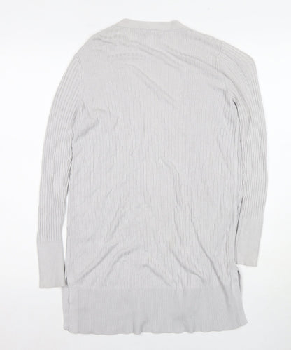 Oasis Women's Grey Cardigan XS Knit Long Sleeve