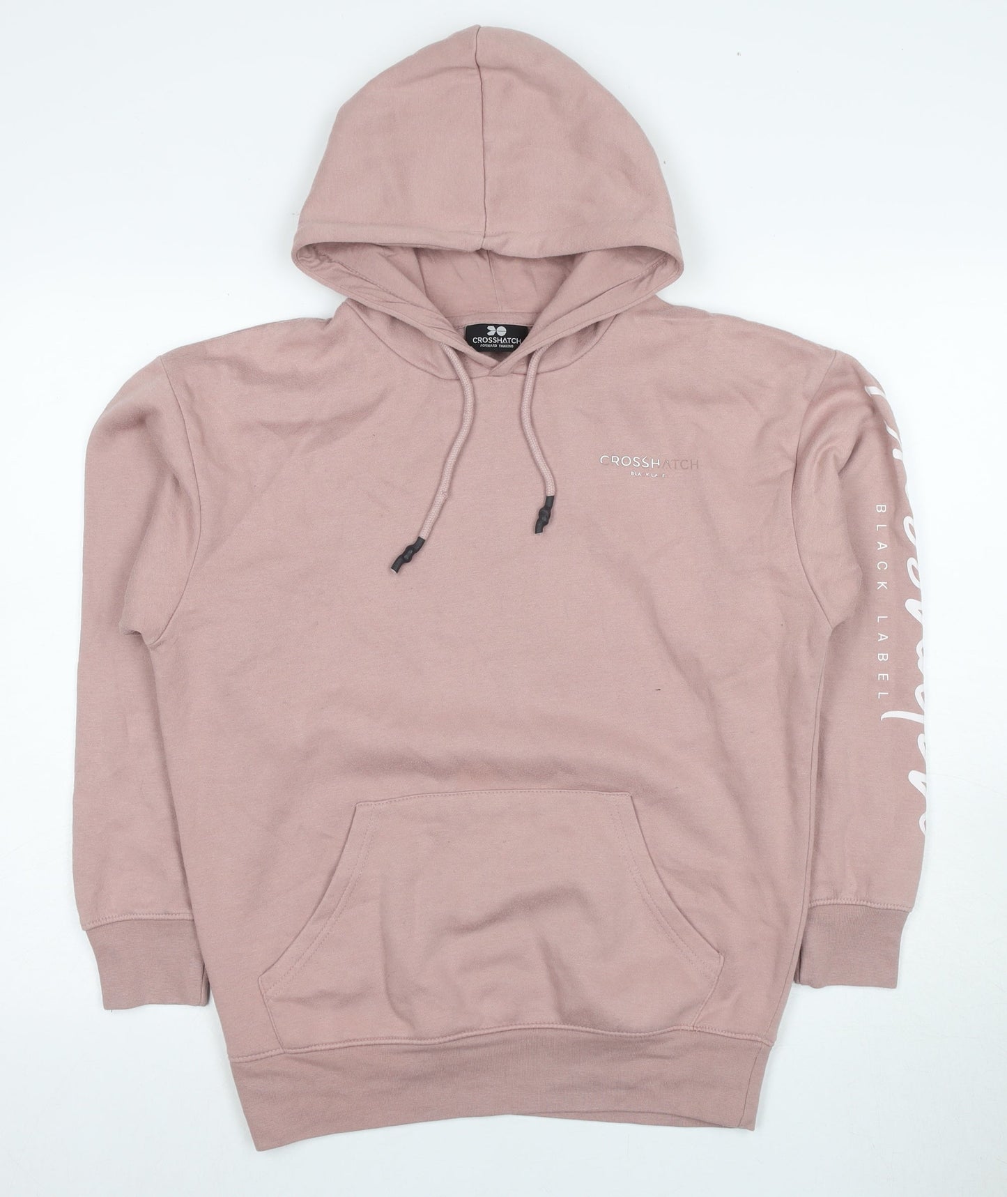 Mens UK Size XS Crosshatch Pink Pullover Hoodie