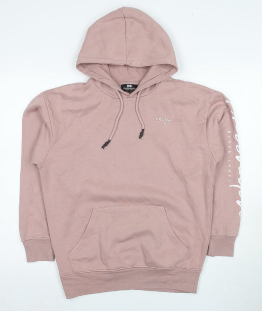 Mens UK Size XS Crosshatch Pink Pullover Hoodie