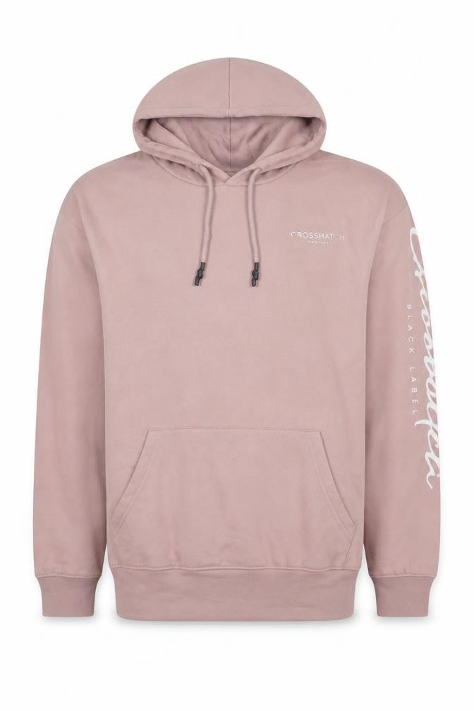 Mens UK Size XS Crosshatch Pink Pullover Hoodie