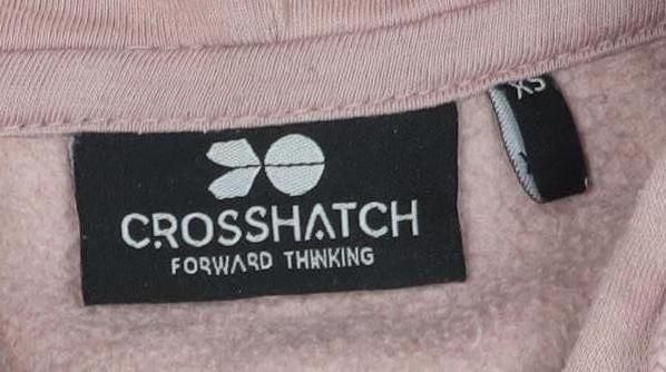 Mens UK Size XS Crosshatch Pink Pullover Hoodie