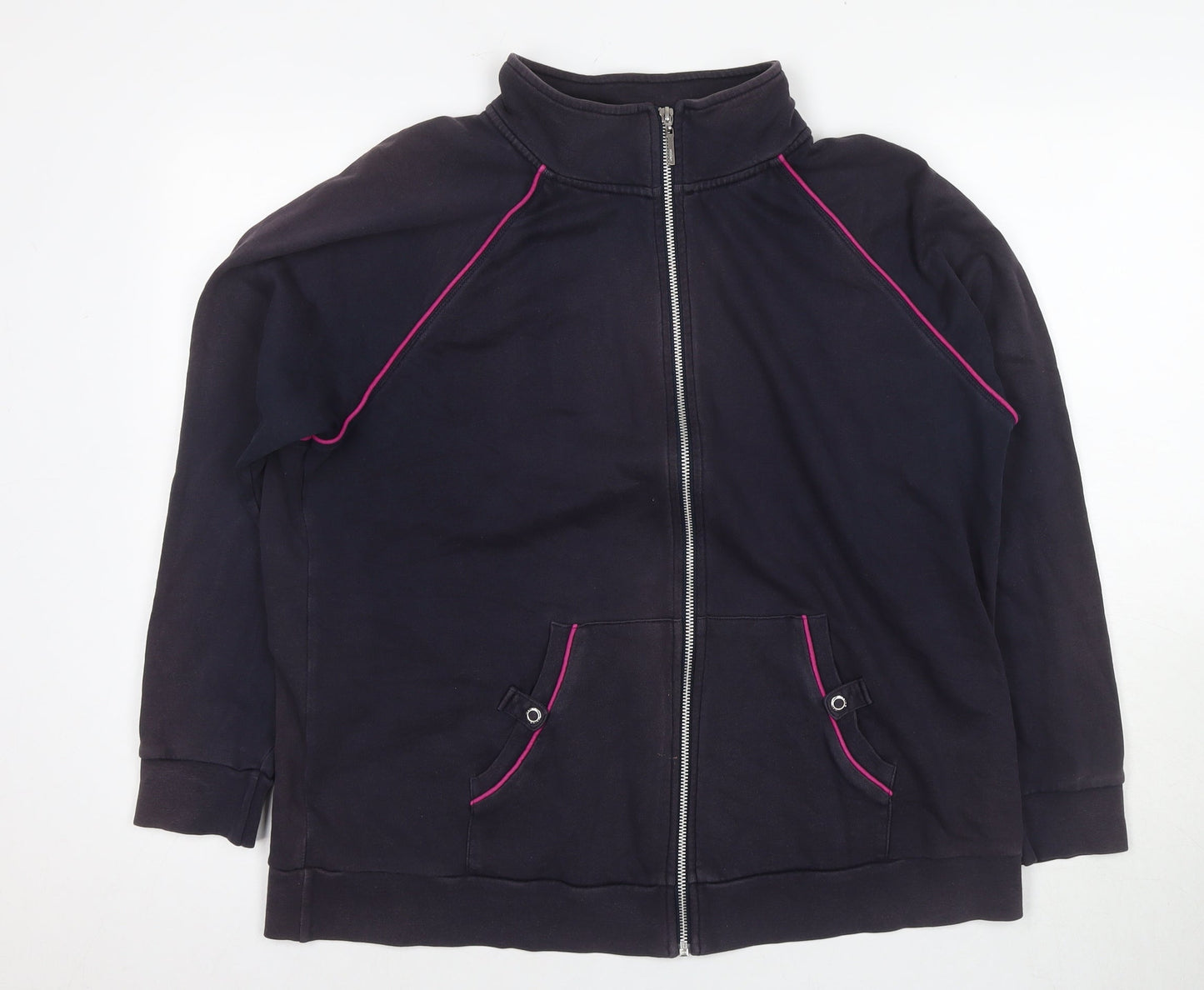 Debenhams Women's Black Full Zip Sweatshirt, Size 20