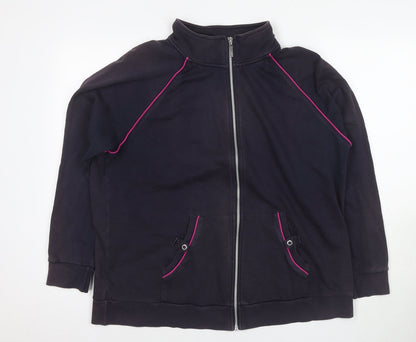 Debenhams Women's Black Full Zip Sweatshirt, Size 20