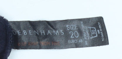 Debenhams Women's Black Full Zip Sweatshirt, Size 20