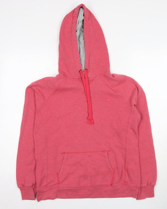 Additional front view of Champion Pink Pullover Hoodie, L unisex, logo, casual