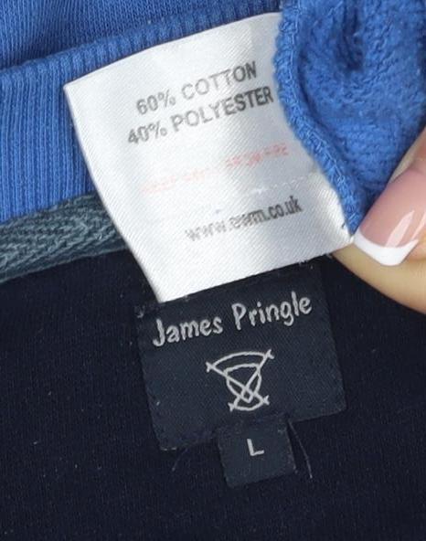 Mens UK Size L James Pringle Blue Pullover Sweatshirt