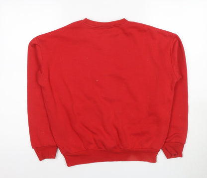 Womens UK Size XS Disney Red Pullover Sweatshirt