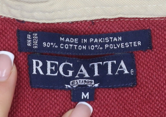 Regatta Men's Green M Long Sleeve Colourblock Polo