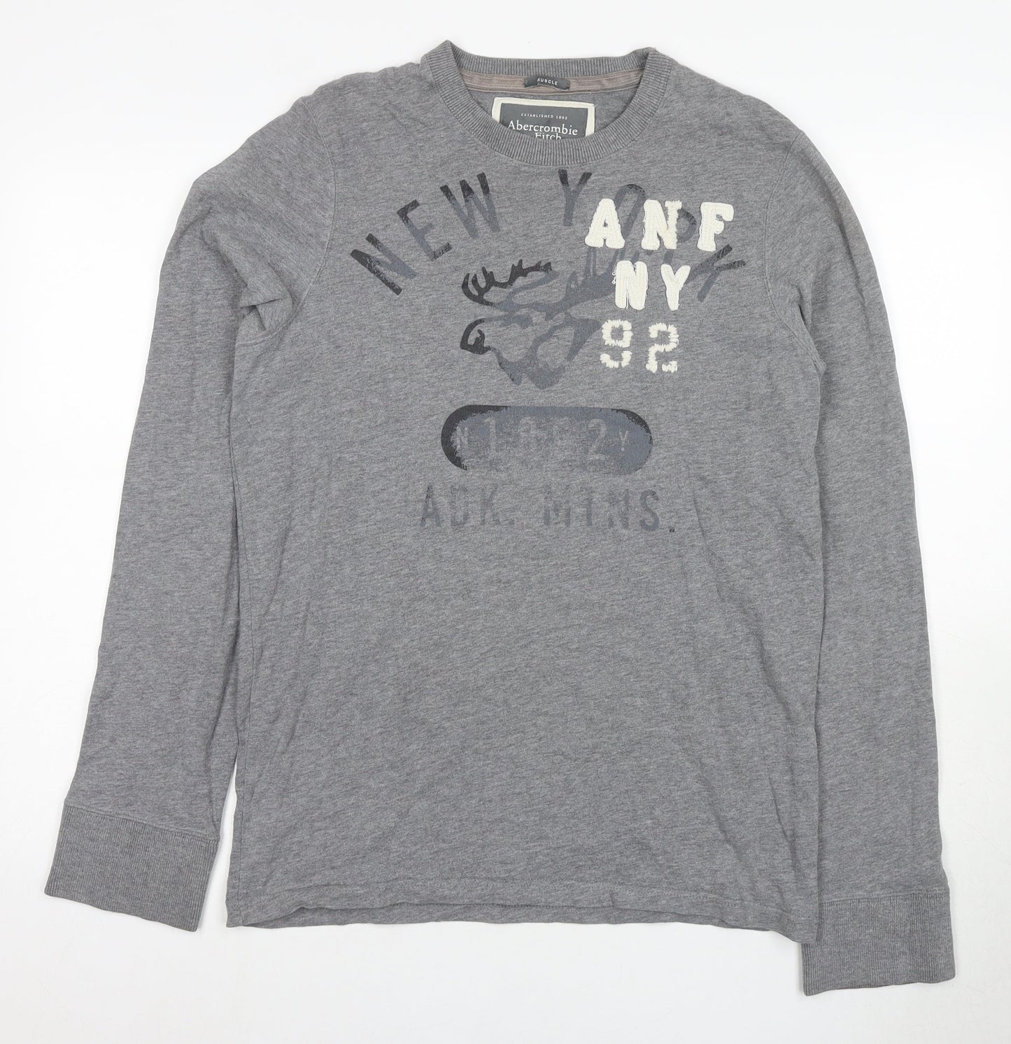 Abercrombie & Fitch Men's Grey M Graphic Sweatshirt