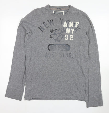 Abercrombie & Fitch Men's Grey M Graphic Sweatshirt