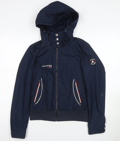 Brooks Brothers Boys Blue Bomber Jacket S, Hooded Casual