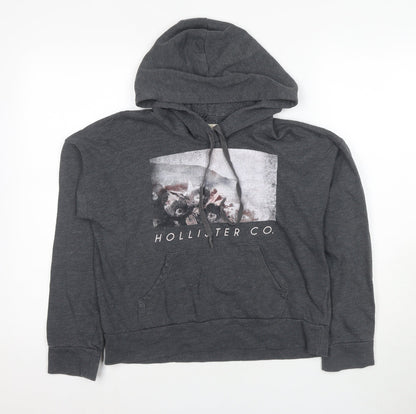 Womens UK Size M Hollister Grey Pullover Hoodie