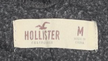 Womens UK Size M Hollister Grey Pullover Hoodie