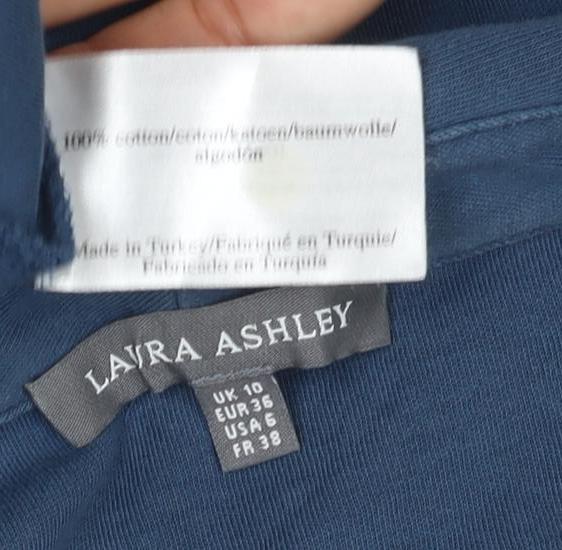 Laura Ashley Women's Blue Tunic T-Shirt Size 10