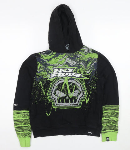No Fear Boys Pullover Hoodie, Black, Size 13, Skateboarding