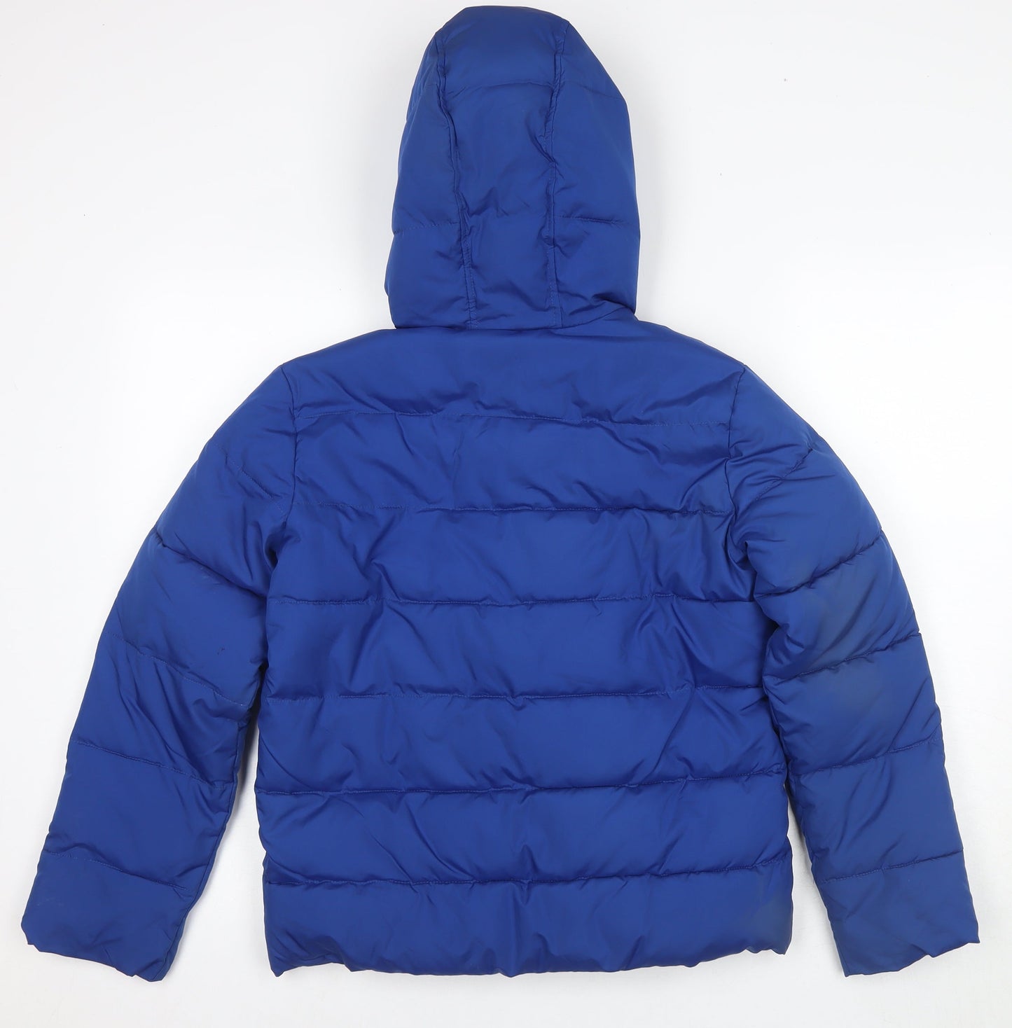 Benetton Boys Blue XL Puffer Jacket with Hood