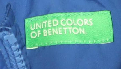 Benetton Boys Blue XL Puffer Jacket with Hood
