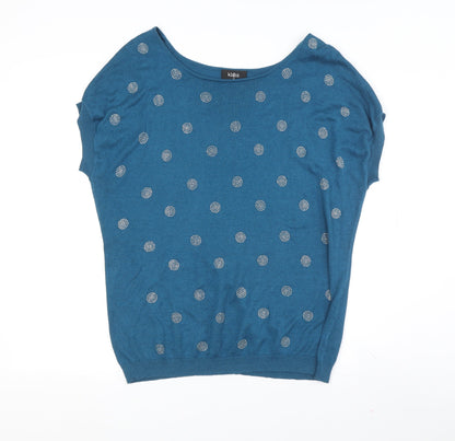 Womens UK Size M Klass Blue Pullover Jumper