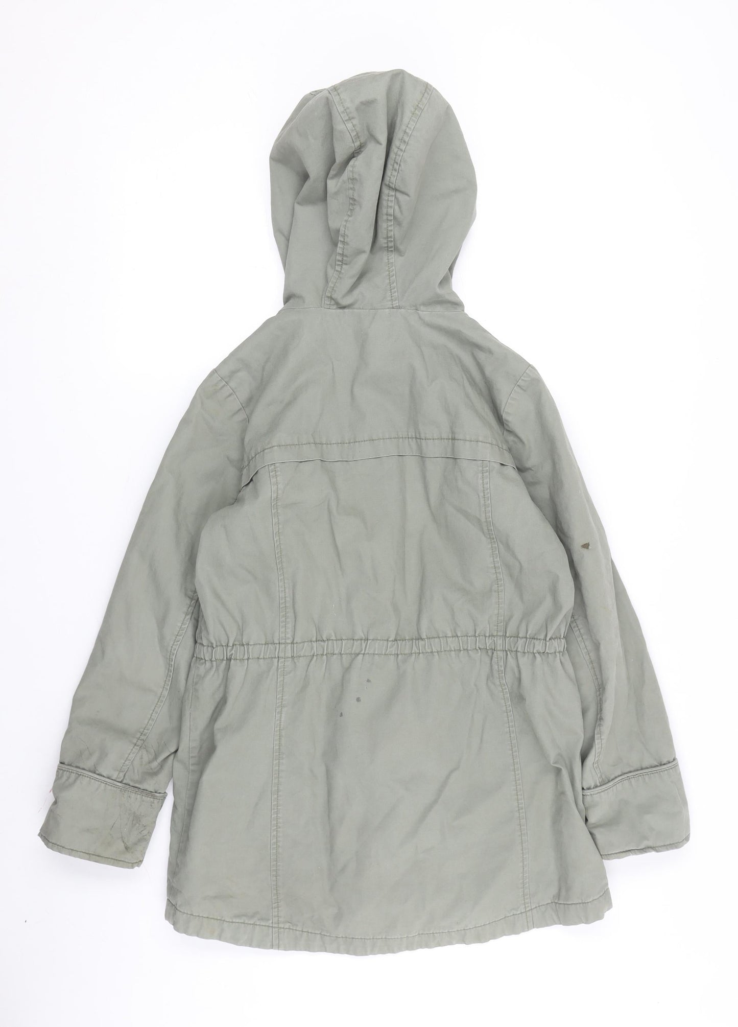 GAP Boys Green Parka 12-13 Years Hooded Mid-Length Jacket