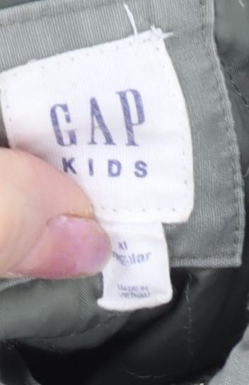 GAP Boys Green Parka 12-13 Years Hooded Mid-Length Jacket