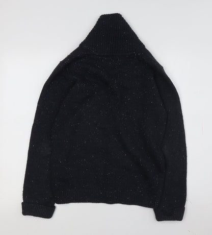 Penguin Boys Black Collared Cardigan 12-13 Years