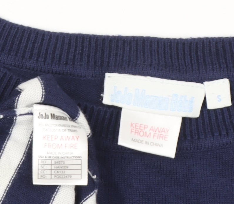 JoJo Maman Bébé Women's Blue Striped Shift Dress Size S