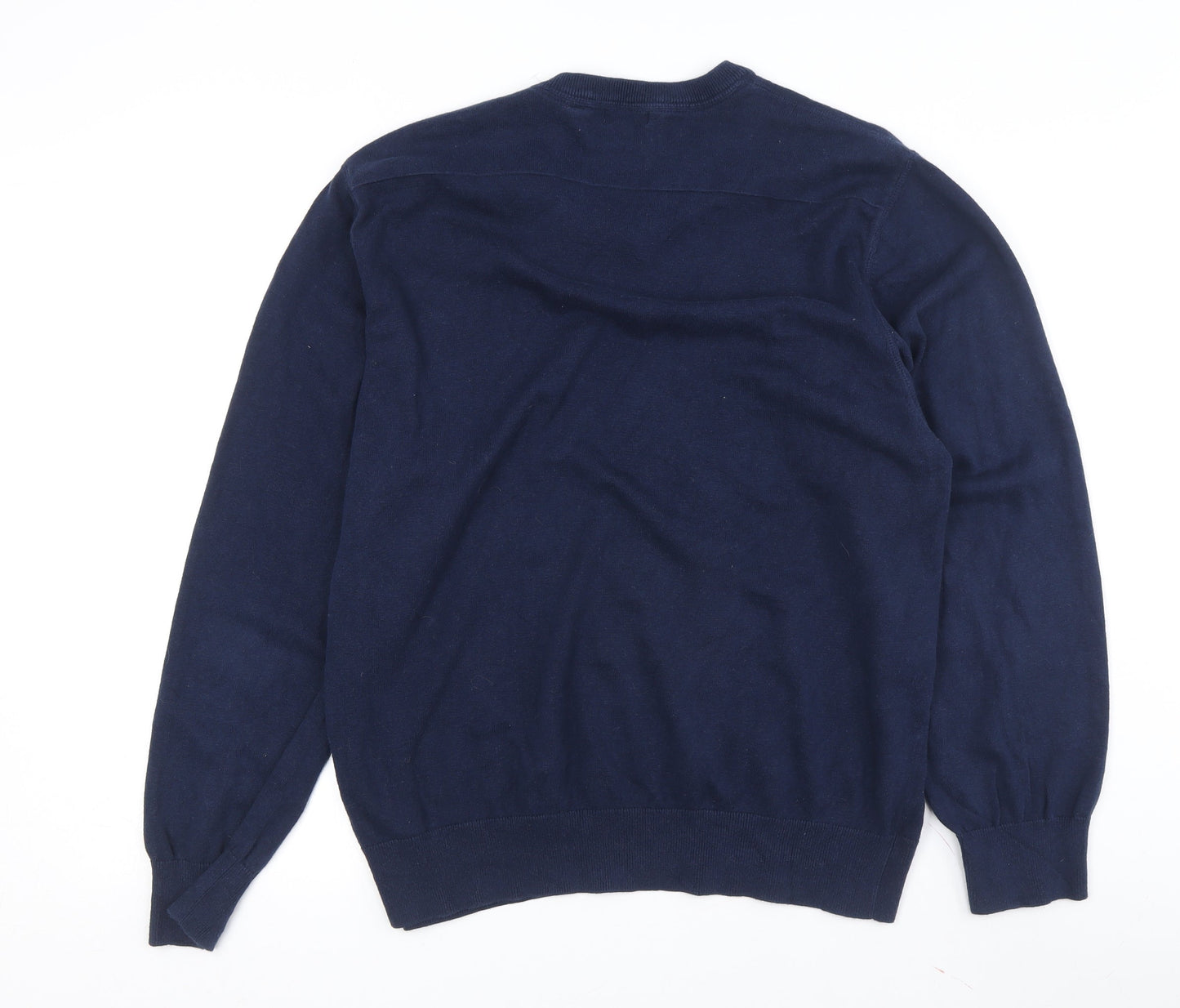 IZOD Men's Blue XL Cotton V-Neck Pullover Jumper